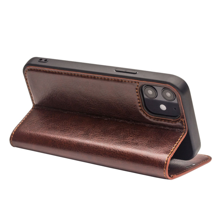 For iPhone 12 mini QIALINO Horizontal Flip Leather Case with Holder & Card Slots & Wallet (Brown) by QIALINO