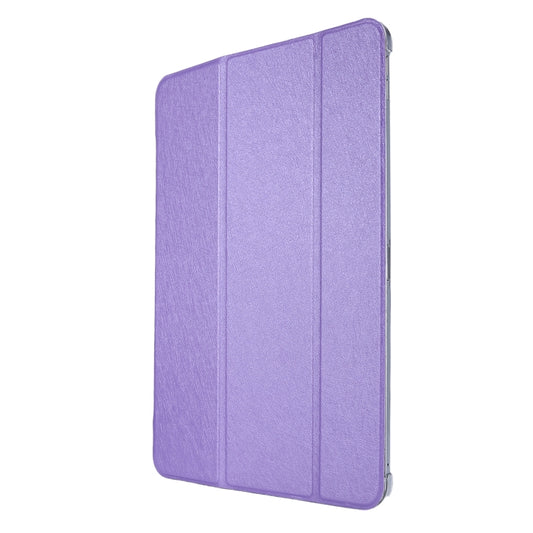 Silk Texture Flip Magnetic PU Leather Smart Case with Three-folding Holder For iPad Air 11 2024 / Air 2022 / 2020 10.9(Purple) by buy2fix