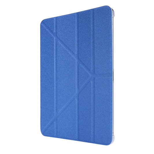 Silk Texture Deformation Flip Leather Case with Three-folding Holder For iPad Air 11 2024 / Air 2022 / 2020 10.9(Blue) by buy2fix