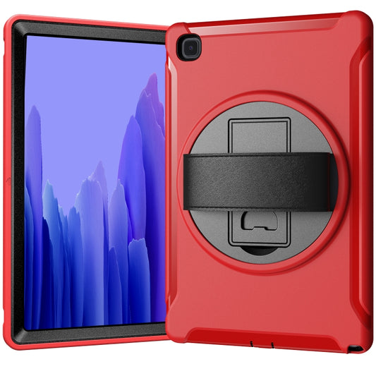 For Samsung Galaxy Tab A7 (2020) T500/T505 360 Degree Rotation PC + TPU Protective Case with Holder & Hand-strap & Pen Slot(Red) - Other Galaxy Tab PC by buy2fix | Online Shopping UK | buy2fix