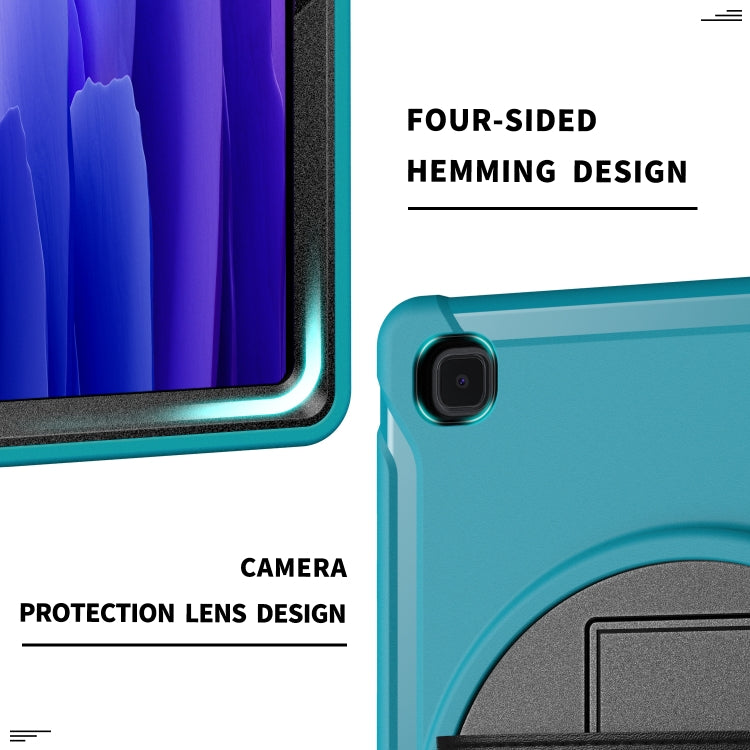 For Samsung Galaxy Tab A7 (2020) T500/T505 360 Degree Rotation PC + TPU Protective Case with Holder & Hand-strap & Pen Slot(Light Blue) - Other Galaxy Tab PC by buy2fix | Online Shopping UK | buy2fix