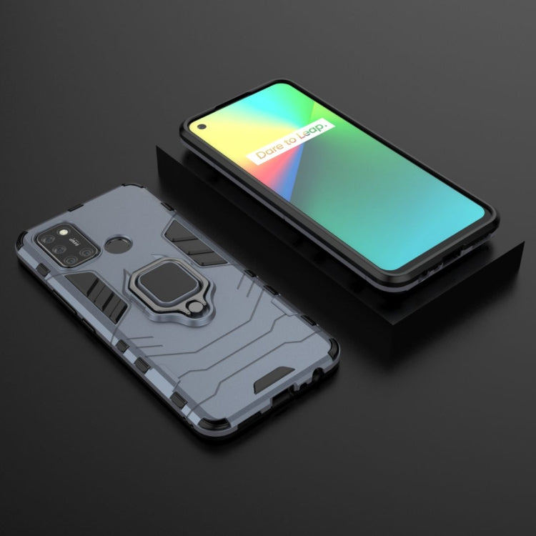 For OPPO Realme 7i Shockproof PC + TPU Protective Case with Magnetic Ring Holder(Navy Blue) by buy2fix