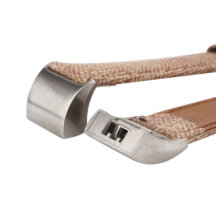 For Fitbit Charge 2 Cowboy Texture Leather Watch Band(Dark Blue) by buy2fix