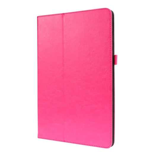 For Samsung Galaxy Tab S8+ / Tab S8 Plus / Tab S7 FE / Tab S7+ / T970 Crazy Horse Texture Horizontal Flip Leather Case with 2-folding Holder & Card Slot(Rose Red) by buy2fix