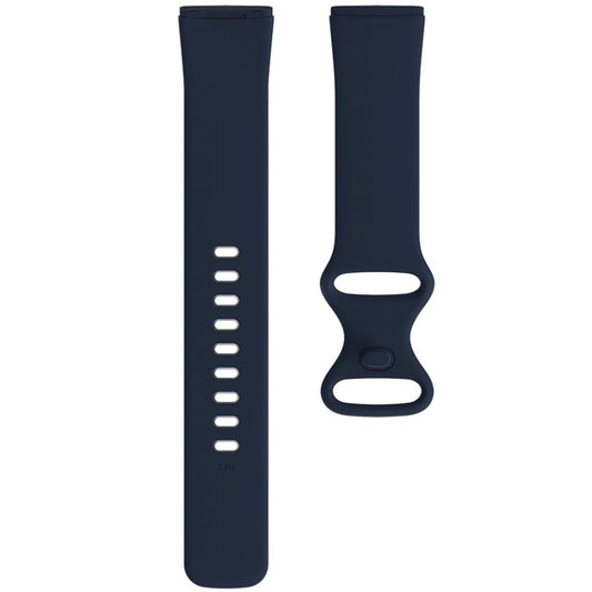 For Fitbit Versa 3 / Sense Silicone Watch Band, Size: S(Navy Blue) by buy2fix