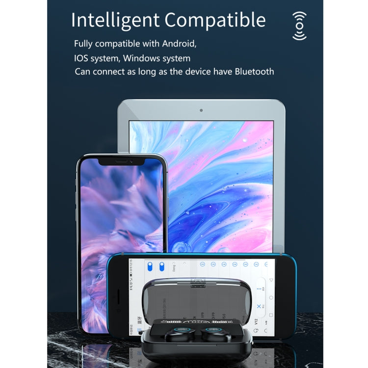 M17 Bluetooth 5.1 LED Display Screen Touch Waterproof Wireless Bluetooth Earphone with Charging Box - Bluetooth Earphone by buy2fix | Online Shopping UK | buy2fix