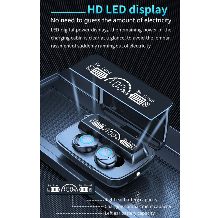 M17 Bluetooth 5.1 LED Display Screen Touch Waterproof Wireless Bluetooth Earphone with Charging Box - Bluetooth Earphone by buy2fix | Online Shopping UK | buy2fix