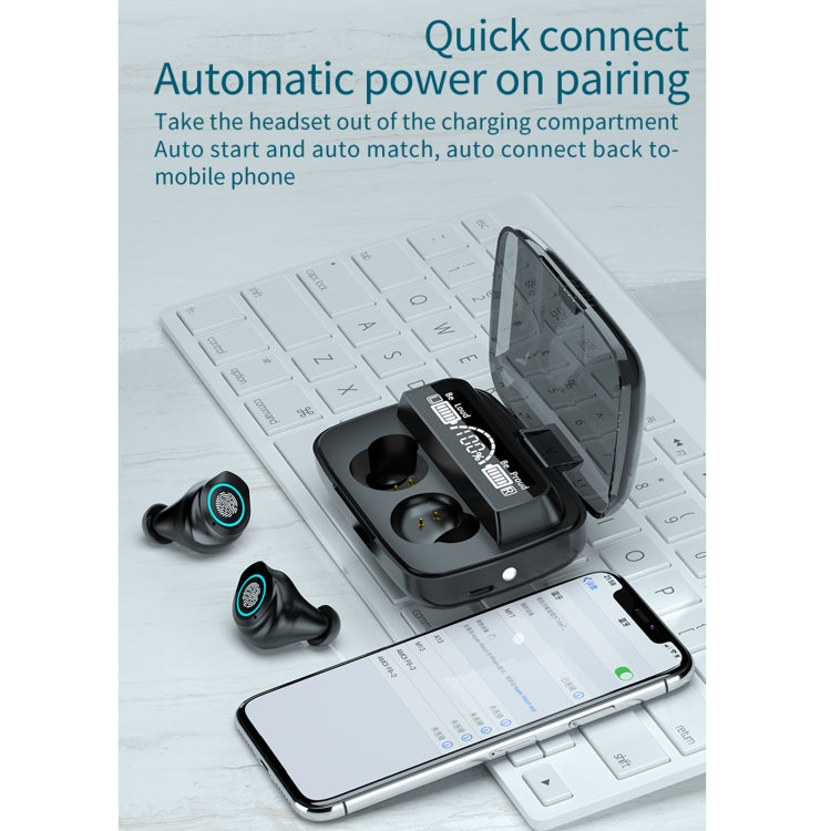 M17 Bluetooth 5.1 LED Display Screen Touch Waterproof Wireless Bluetooth Earphone with Charging Box - Bluetooth Earphone by buy2fix | Online Shopping UK | buy2fix