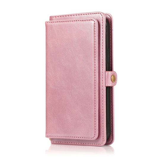 For iPhone 12 mini Multiple Card Slots Detachable Magnetic Horizontal Flip Leather Case with Card Slots & Holder & Wallet (Rose Gold) - iPhone 12 mini Cases by buy2fix | Online Shopping UK | buy2fix