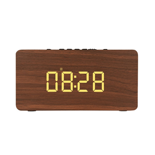 W5C Subwoofer Wooden Clock Bluetooth Speaker, Support TF Card & 3.5mm AUX(Yellow Wood) - Desktop Speaker by buy2fix | Online Shopping UK | buy2fix