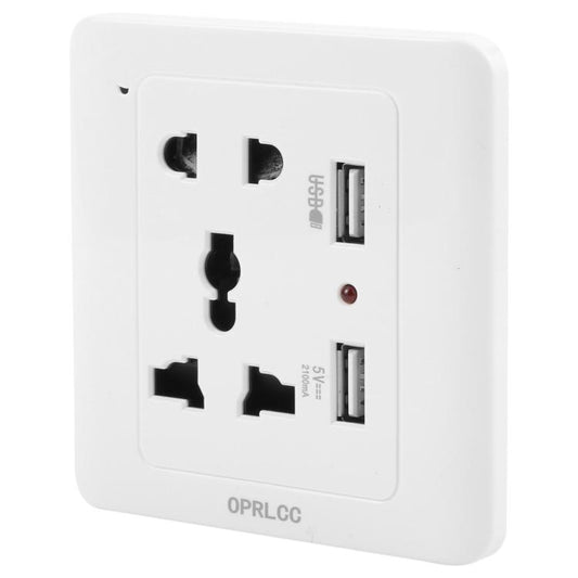 Universal Standard Wall Socket with 2 x USB Ports by buy2fix