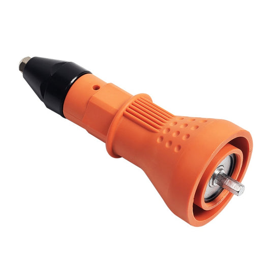 220V Electric Rivet Nut Gun Cordless Drill Riveting Adapter Tool (Orange) by buy2fix