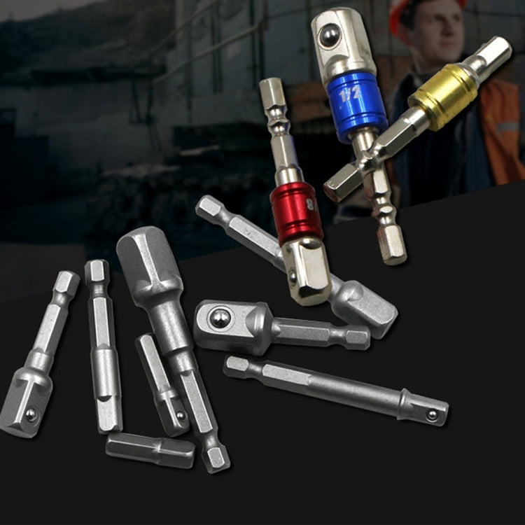 3 PCS/Set Socket Bit Extension Bar Hex Shank Adapter Drill Nut Driver Power Drill Bit(1/4, 3/8, 1/2 inch), Length:50mm by buy2fix