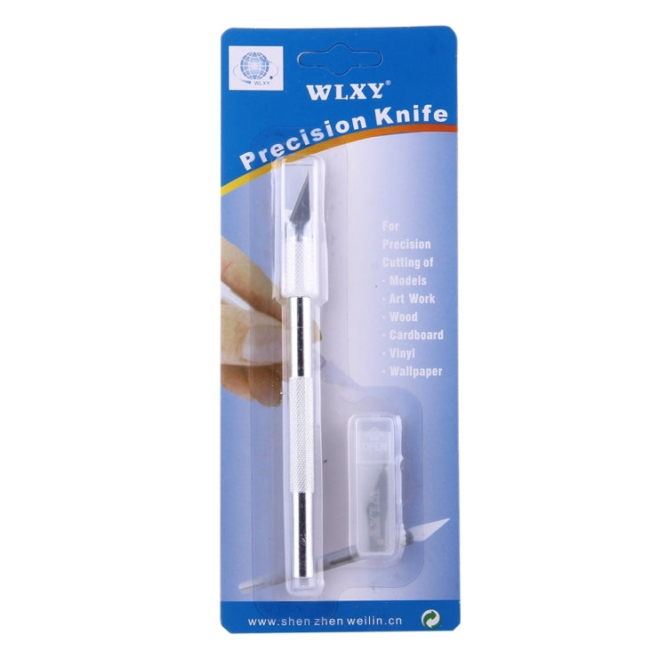 WLXY-9308 Metal Carving Knife Professional Mobile Phone Repair Tool with 6 Blades(Silver) by WLXY