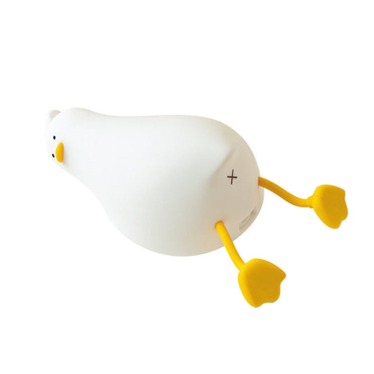 1W USB Charging LED Lie Flat Duck Silicone Touch Sensing Night Light by buy2fix