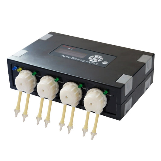 Jebao DP-4 7.5W Auto Dosing Pump Peristalsis Pump 4-Channel Dosing Aquarium Tank Coral Reef Automatic Feeder Liquid Dispenser, US Plug - Feeders by buy2fix | Online Shopping UK | buy2fix