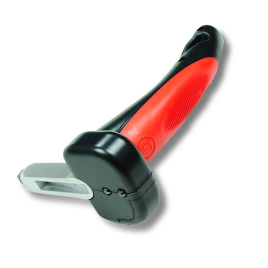 Car Cane Handle Portable Mobility Aid Flashlight Belt Cutter Glass Breaker Emergency Escape Tools by buy2fix