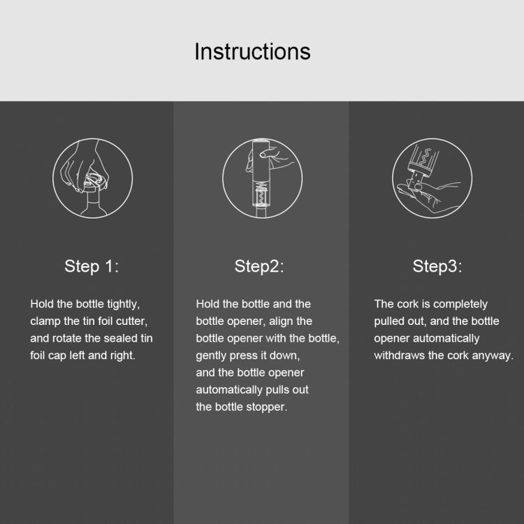 Original Xiaomi Youpin CIRCLE JOY Automatic Rechargeable Electric Wine Bottle Opener(Black) by Xiaomi