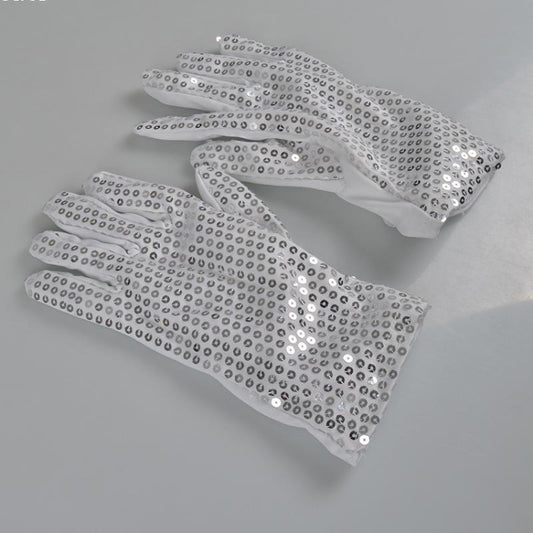 1 Pair Sequins Glowing Gloves LED Flash Gloves Dance and Party Supplies Halloween, Christmas and Other Festival Supplies by buy2fix