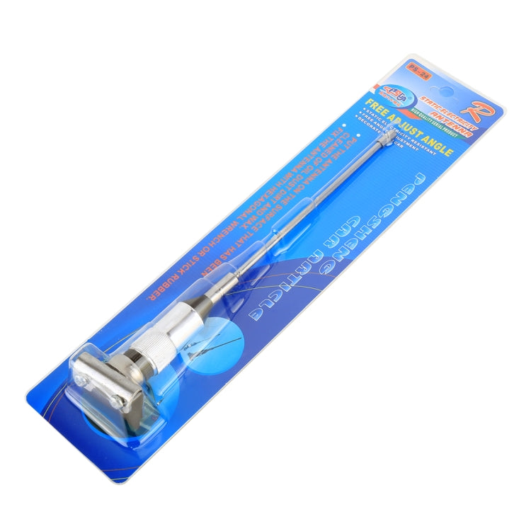 PS-24 Universal Car Mini Decoration Extensile Aerial Clip Side Car Modified To Remove Static Electricity Aerial, Length: 23cm(Silver) by buy2fix