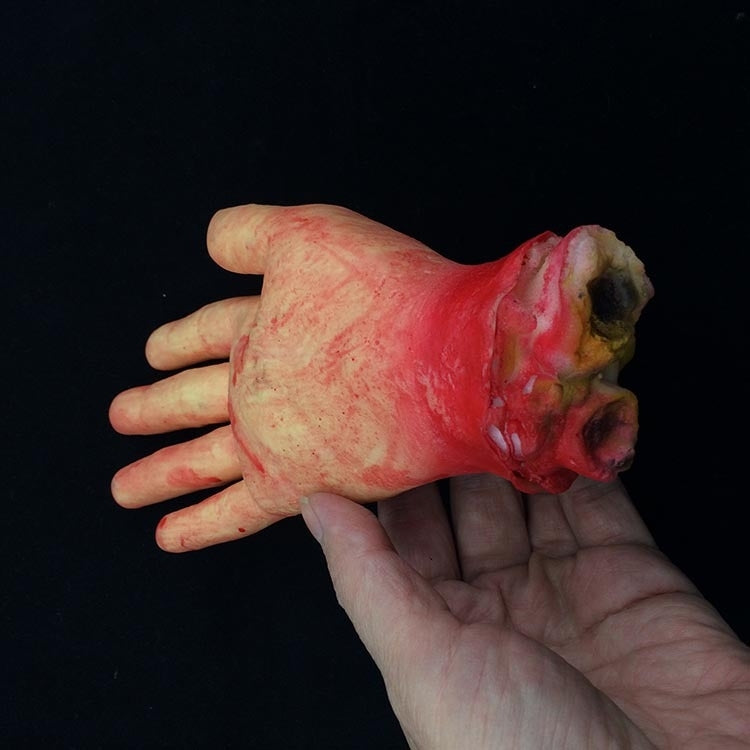 23cm Halloween Horror Props April Fool Day Party Prop Body Parts Decoration 5 Fingers Bloody Hand by buy2fix