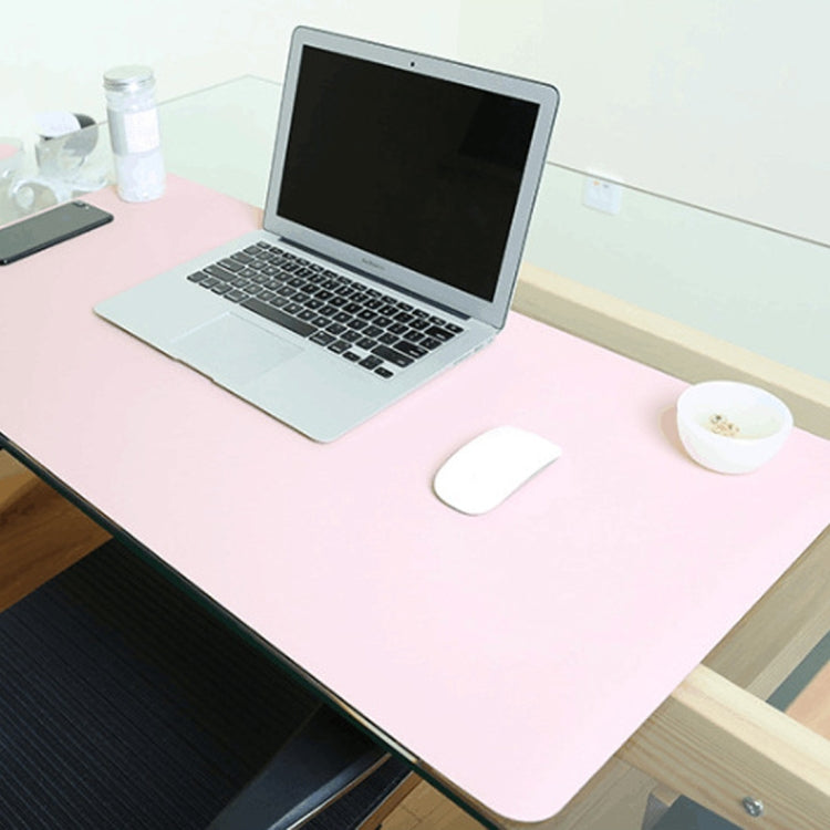 Multifunction Business Double Sided PU Leather Mouse Pad Keyboard Pad Table Mat Computer Desk Mat, Size: 80 x 40cm(Pink White) by buy2fix
