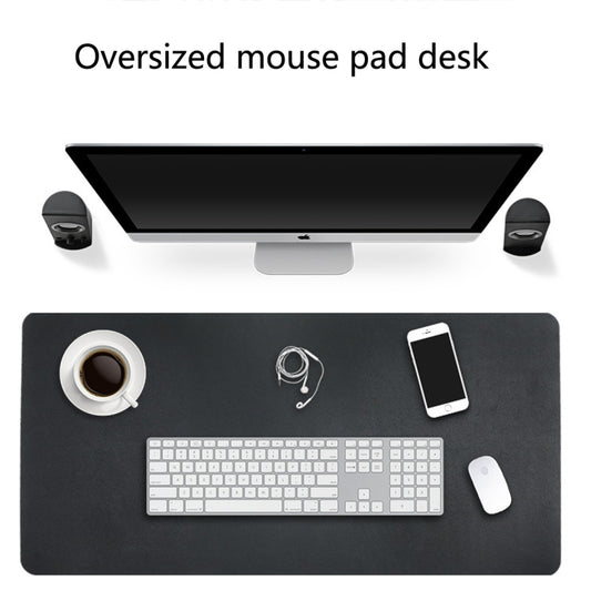 Multifunction Business Double Sided PU Leather Mouse Pad Keyboard Pad Table Mat Computer Desk Mat, Size: 90 x 45cm(Black Red) by buy2fix