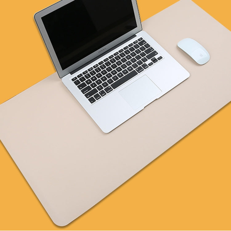 Multifunction Business PU Leather Mouse Pad Keyboard Pad Table Mat Computer Desk Mat, Size: 90 x 45cm(Apricot) by buy2fix