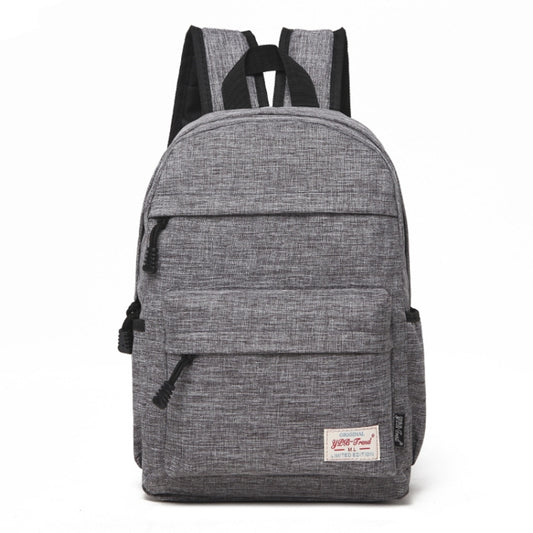 Universal Multi-Function Canvas Cloth Laptop Computer Shoulders Backpack Students Bag for 13-15 inch, Size: 36x25x10cm(Grey) by buy2fix