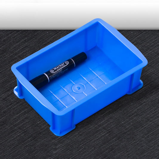 Thick Multi-function Material Box Brand New Flat Plastic Parts Box Tool Box, Size: 20.7cm x 13.7cm x 6.4cm(Blue) by buy2fix
