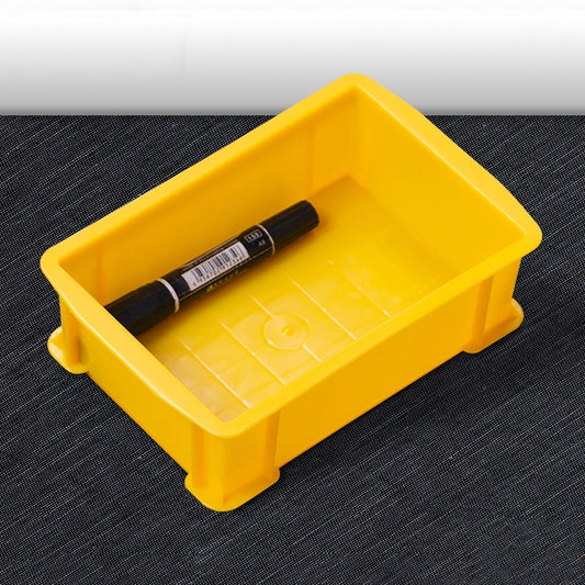Thick Multi-function Material Box Brand New Flat Plastic Parts Box Tool Box, Size: 20.7cm x 13.7cm x 6.4cm(Yellow) by buy2fix