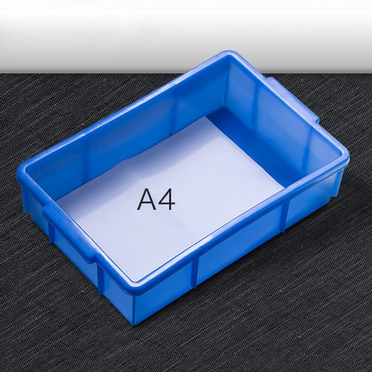 Thick Multi-function Material Box Brand New Flat Plastic Parts Box Tool Box, Size: 38.3cm x 24.2cm x 9.8cm(Blue) by buy2fix
