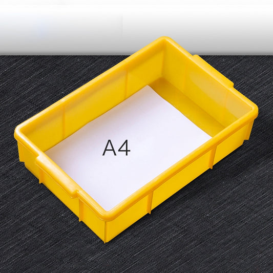 Thick Multi-function Material Box Brand New Flat Plastic Parts Box Tool Box, Size: 38.3cm x 24.2cm x 9.8cm(Yellow) by buy2fix