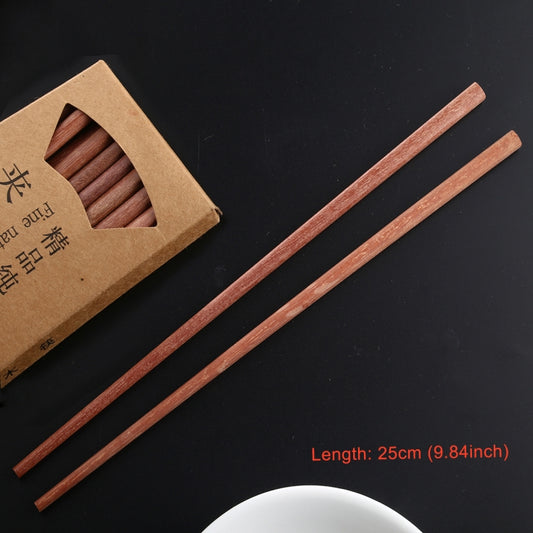 10 Pairs Natural Red Sandal Wood Non-slip Chopsticks by buy2fix
