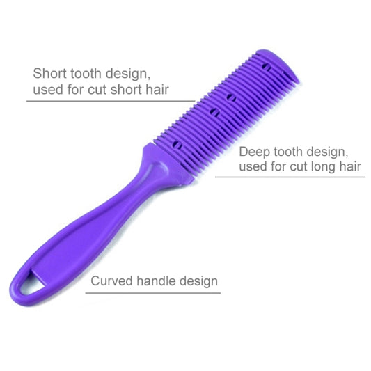 3pcs Hair Tools Double-sided Knife Hair Comb Hair Bangs Trimmer Thinning Device Hair Clipper, Random Color Delivery by buy2fix