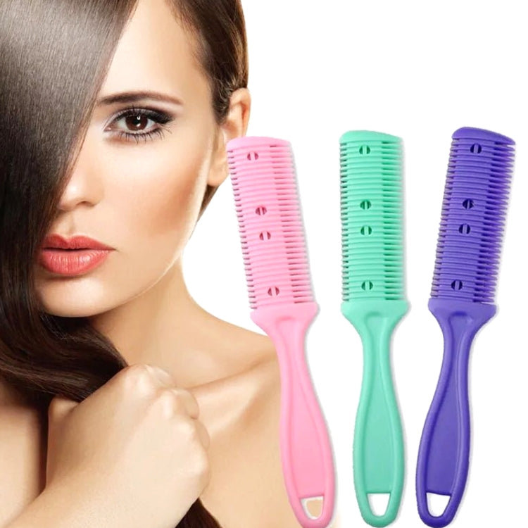 3pcs Hair Tools Double-sided Knife Hair Comb Hair Bangs Trimmer Thinning Device Hair Clipper, Random Color Delivery by buy2fix