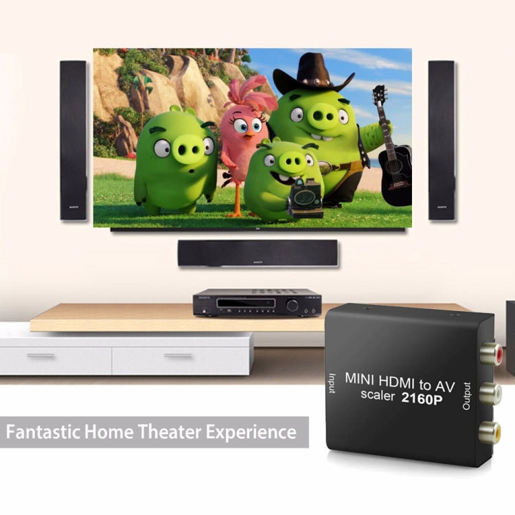 Mini HDMI to AV / CVBS Composite Video Signal Converter(Black) by buy2fix