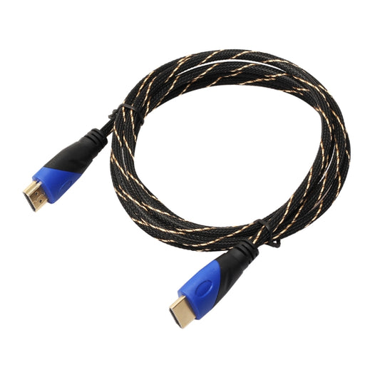 1.8m HDMI 1.4 Version 1080P Woven Net Line Blue Black Head HDMI Male to HDMI Male Audio Video Connector Adapter Cable by buy2fix