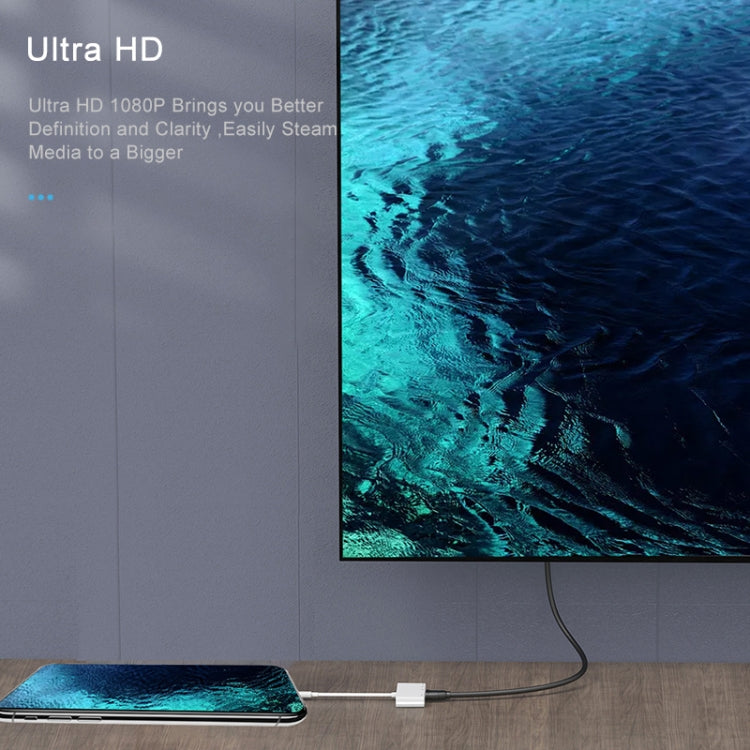 NK-103C 4 In 1 8 Pin to HDMI Multi-function Mobile Phone Converter Adapter (White) by buy2fix