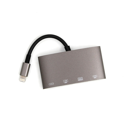 1040KEY 8 Pin to USB + Type-C / USB-C + OTG Multi-function Converter Adapter by buy2fix