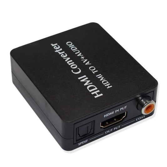 HDMI to AV Audio Converter Support SPDIF Coaxial Audio NTSC PAL Composite Video HDMI to 3RCA Adapter for TV /PC /PS3 / Blue-ray DVD by buy2fix