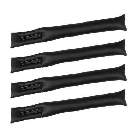 4 PCS Car Styling Accessories Seat Gap Filler Leather Pad Spacer Protective Softer Bar Slot Plug Car Gap Filler(Black) by buy2fix