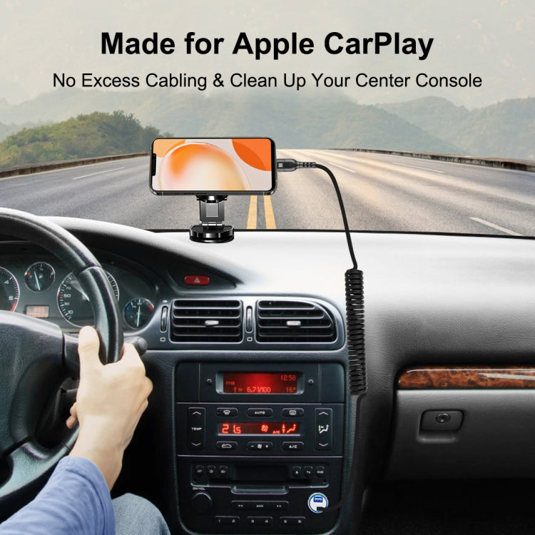 HAWEEL 1.5m 5A USB-C / Type-C to USB-C / Type-C Retractable Coiled PD Fast Charging Cable by HAWEEL