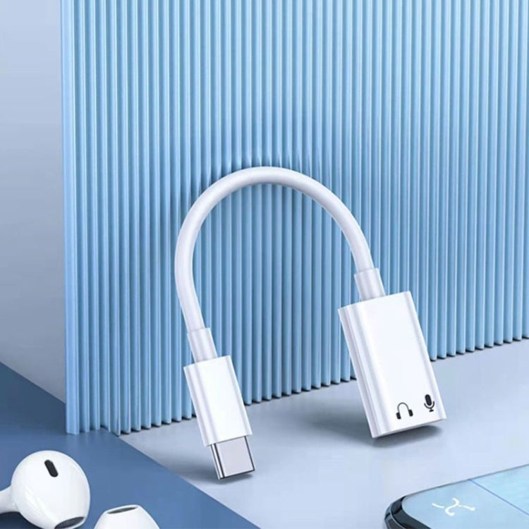 USB-C / Type-C to 8 Pin Audio Adapter Cable for iPhone 15 and Above Series (White) - Earphone Adapter by buy2fix | Online Shopping UK | buy2fix