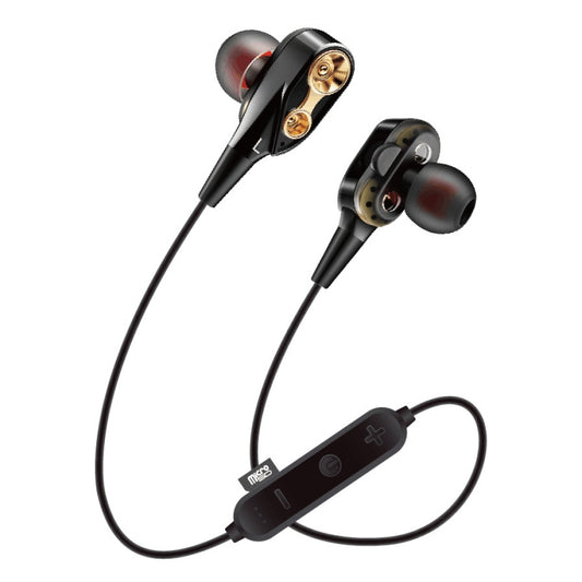 MG-G23 Portable Sports Bluetooth V5.0 Bluetooth Headphones, with 4 Speakers(Black) by buy2fix