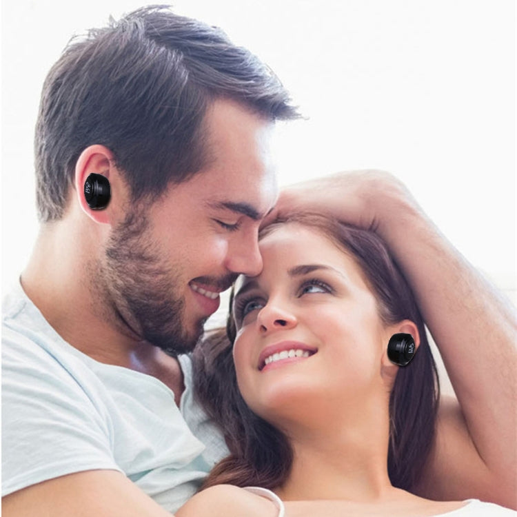Air Twins TWS1 Bluetooth V5.0 Wireless Stereo Earphones with Magnetic Charging Box(Black) by buy2fix