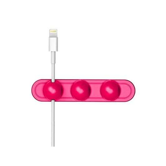 Magnetic Wire Take-up Cable Winder Magnetic Holder Desktop Storage(Rose Red) by buy2fix