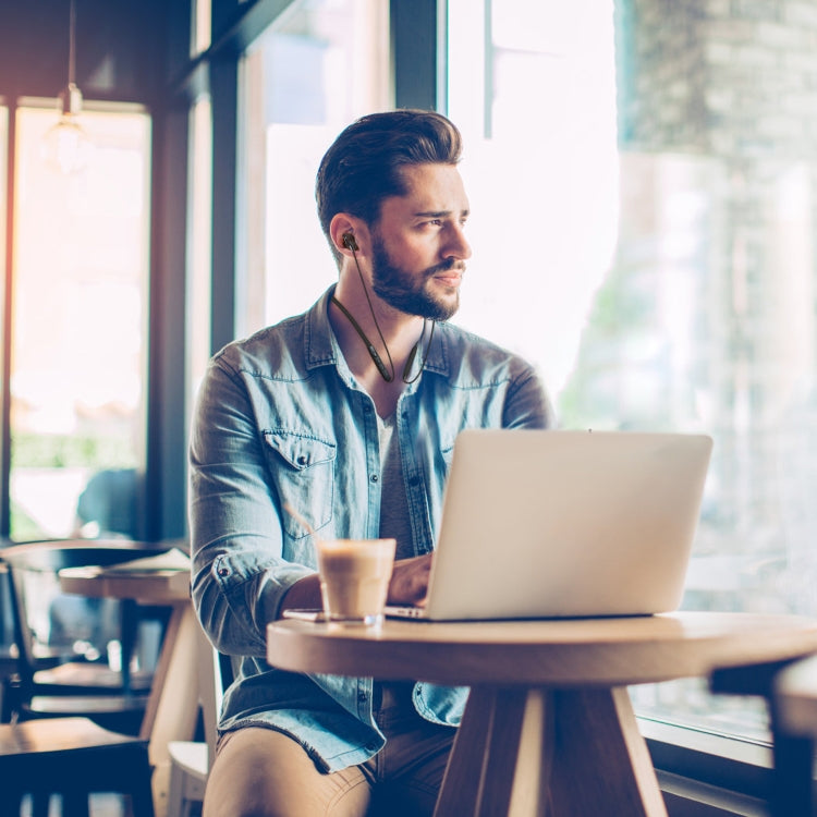 BH-I37 Bluetooth 5.0 Wire-controlled Bluetooth Earphone Built-in High-fidelity Microphone, Support Call(Black) by buy2fix