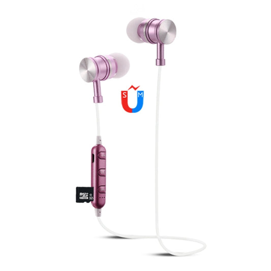 F3 Bluetooth 4.2 Hanging Neck Design Bluetooth Headset, Support Music Play & Switching & Volume Control & Answer(Rose Gold) by buy2fix