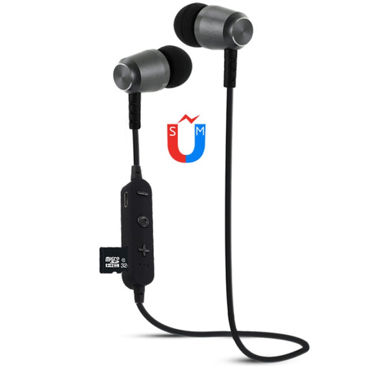 F15 Bluetooth 4.2 Hanging Neck Design Bluetooth Headset, Support Music Play & Switching & Volume Control & Answer(Black) by buy2fix